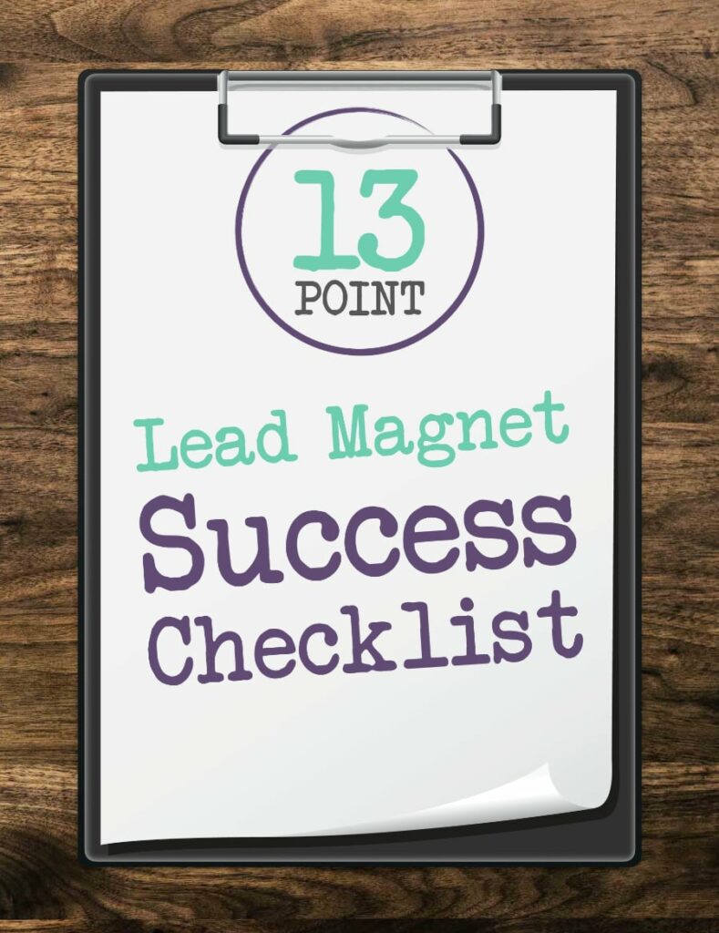 13-Point Lead Magnet Success Checklist cover